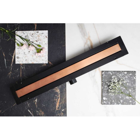 Linear Drain Gebürstetes Roségold - Extra niedrig - LINE PRO - Gebürstetes Roségold 80 cm (1/5)