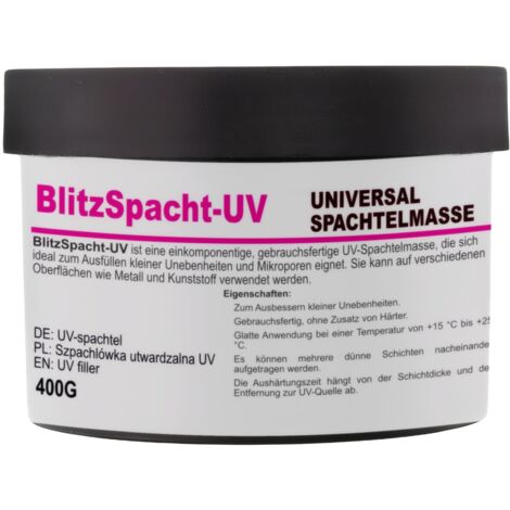 UV-Spachtelmasse, Universalspachtelmasse 1K, Spachtelmasse 1600 g (1/5)
