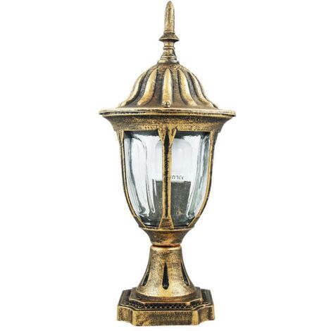 Retro Gartenlampe Florence 37cm E27 IP43 Patina Goldlux