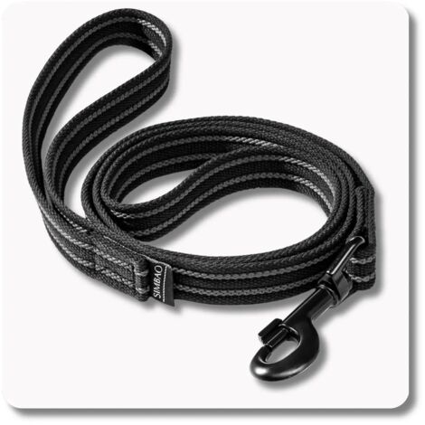 Anti-Rutsch-Baumwollleine SCHWARZ - 5m, 82MM - Hund 25-50kg