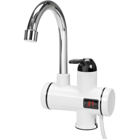 FALA de Wasserhahn mit de Warmwasserbereiter und LED-Anzeige, 3 kW (3000 W), 220 V, 360 °, mit Kartusche de Keramik de hohe Qualität, elektrische Armatur für Bad, Hauswirtschaftsraum, Küche, Camping,