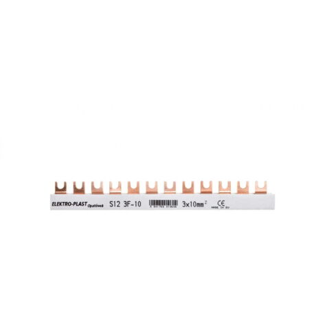 Anschlusssammelschiene 3P 63A 10mm2 Gabel (12mod.) 3F S12 3F-10 45.122