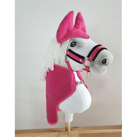 Hobby Horse A3 Set: Decke + Fliegenmützen - Dunkelrosa (1/4)