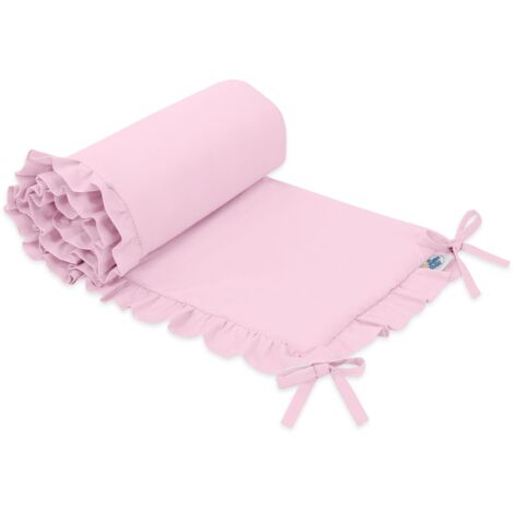Universelles Nestchen mit Rüsche für Babybett - rosa