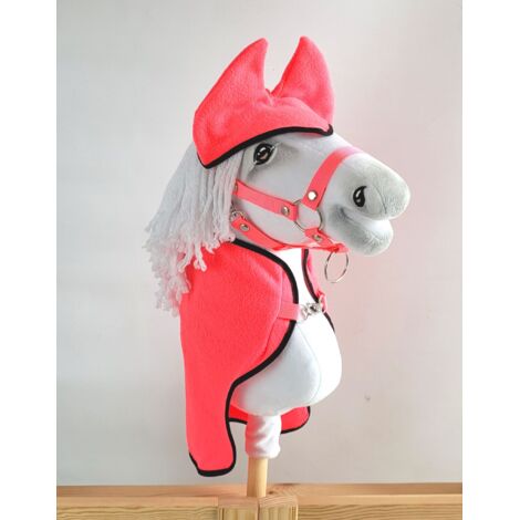 Hobby Horse A4 Set: Decke + Fliegenmützen - Neon Pink (1/4)