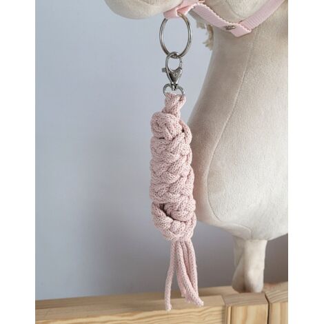 Strickleine für Hobbypferd - puderrosa