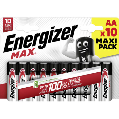 Energizer Max Mignon (AA)-Batterie Alkali-Mangan 1.5 V 10 St. (1/5)
