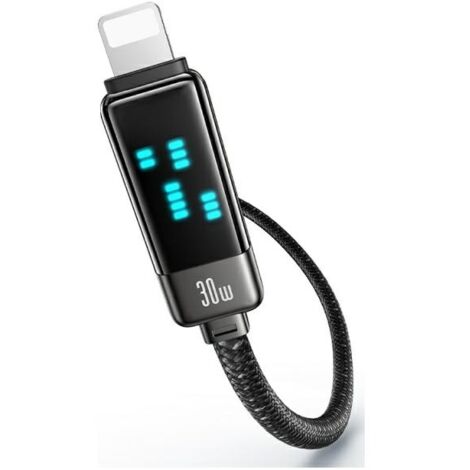 USAMS USB-C-auf-Lightning-Kabel, 1,2 m, Schnellladefunktion (30 W), Grau (1/5)