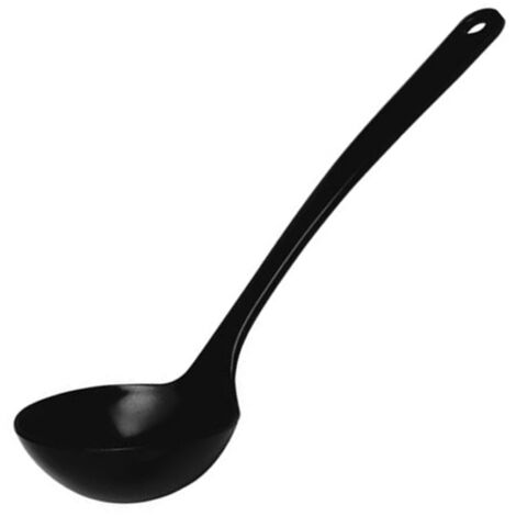 Suppen- und Saucenkelle aus Melamin, schwarz, 0,14 l - Hendi 563755