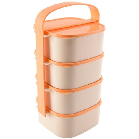 4-stöckige Lunchbox aus Kunststoff, 4 x 1,15 l (1/5)