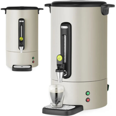 Kaffeemaschine mit Zapfhahn und Abtropfschale 14 l 1750 W - hellgrau