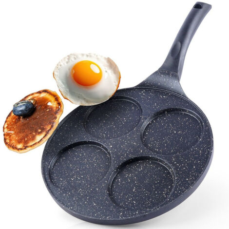 Eierpfanne aus Granit mit 4 Mulden, GRANDE 27 cm