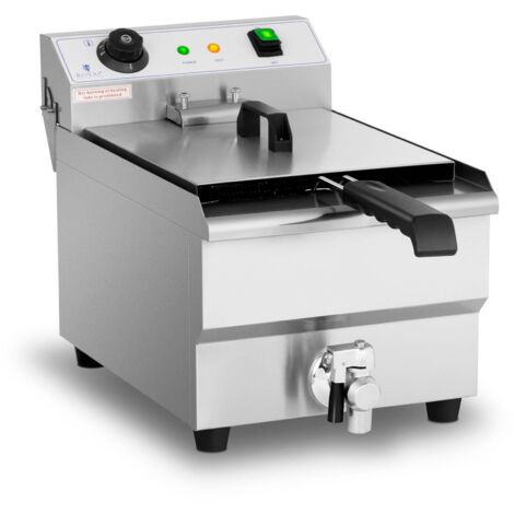 Regelbare Elektrofritteuse mit Ablasshahn 230 V 3200 W 13 l