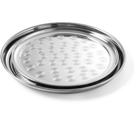 Rundes Banketttablett aus Stahl, Durchmesser 40 cm - Hendi 480403