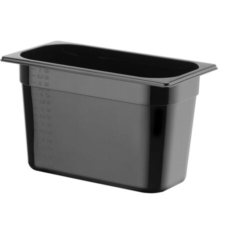 HENDI Gastronorm-Behälter 1/3, Profi Line, GN 1/3, 4L, Schwarz, 325x176x(H)100mm