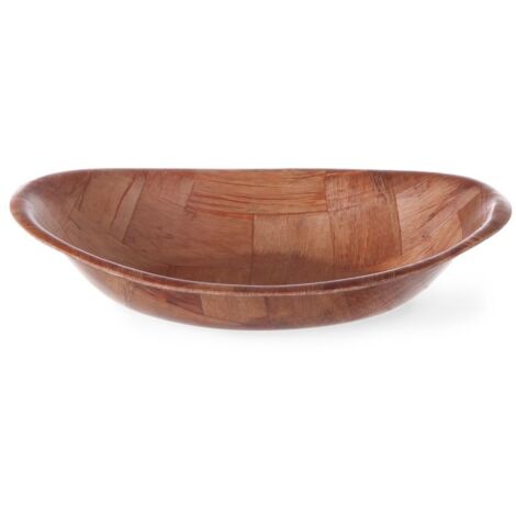 Ovale Küchenschüssel aus Holz 255x190mm - Hendi 425602