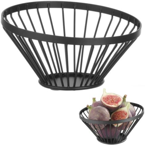 Draht-Obstkorb, schwarz, mit matter Beschichtung, Durchmesser 150 mm - Hendi 427095