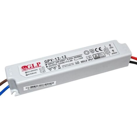 Außeneinsatz Netzteil 12V DC - 12W - IP67 - GLP