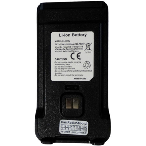 2800mAh Akku für TYT TH-UV88 TH-UV98 P15UV mit USB-C BL-13UV (1/3)