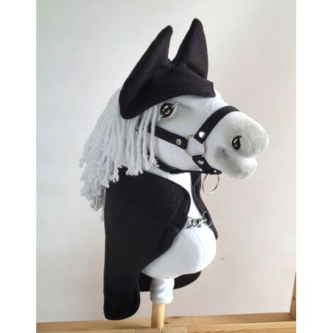 Hobby Horse A4 Set: Decke + Fliegenmuffs - Schwarz