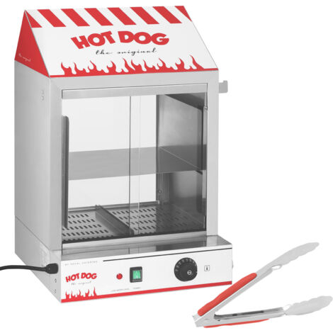 Warmhaltevitrine für 200 Hot Dogs, 50 Brötchen, 2000W, Royal Catering RCHW 2000