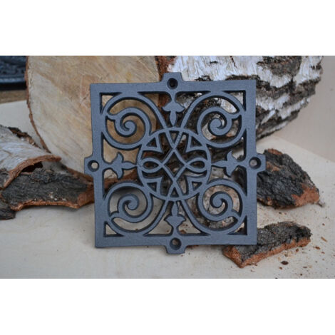 DZ071 - 20,5 x 20,5 - Lüftungsgitter aus Gusseisen, natur (unlackiert) (1/2)