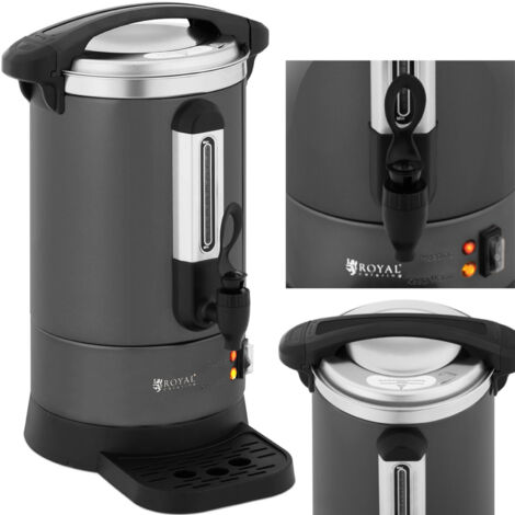Kaffee-/Teezubereiter mit Zapfhahn und Abtropfschale 6 l 950 W grau