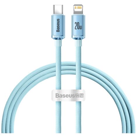 USB-C iPhone Lightning Kabel Schnellladung 20W 1,2m Blau