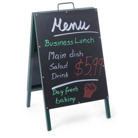 Freistehende MENÜ-Werbeinformationstafel für Restaurants 500x850mm - Hendi 664117