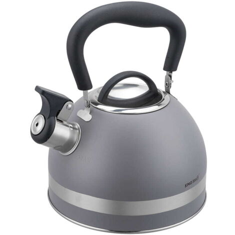 Stahl-Gaskessel 1,8L klein Induktion grau KINGHOFF KH-1851