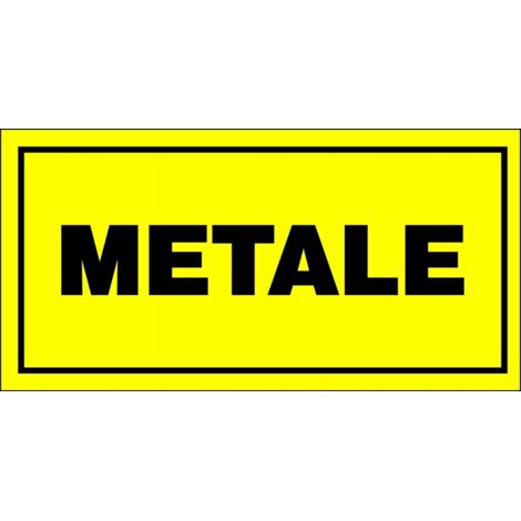 Aufkleber Abfalleimer Schild Mülltrennung METALLE