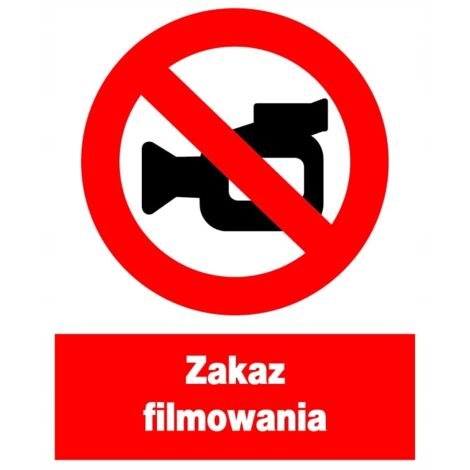 ZZO-39-SCHILD, Arbeitsschutzschild ---- FILMEN VERBOTEN (1/2)