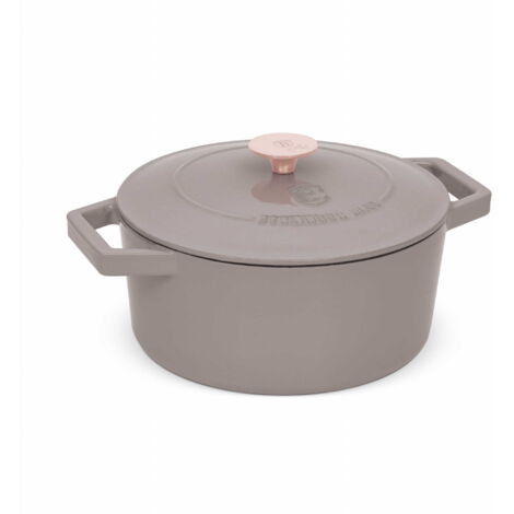 Emaillierter Gusseisentopf 4,35L 24cm BERLINGER HAUS Starke Form Taupe BH-6525 (1/5)