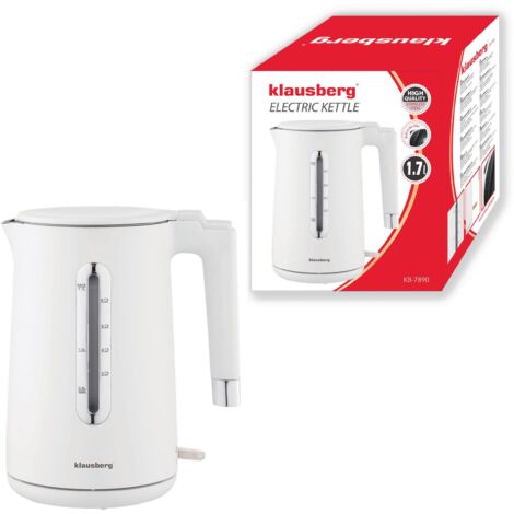 Kabelloser Wasserkocher 1,7L weiß KLAUSBERG KB-7890