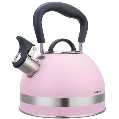 Stahl-Gaskessel 1,8L klein Induktion rosa KINGHOFF KH-1856