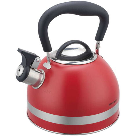 Stahl-Gaskessel 1,8L klein Induktion rot KINGHOFF KH-1853