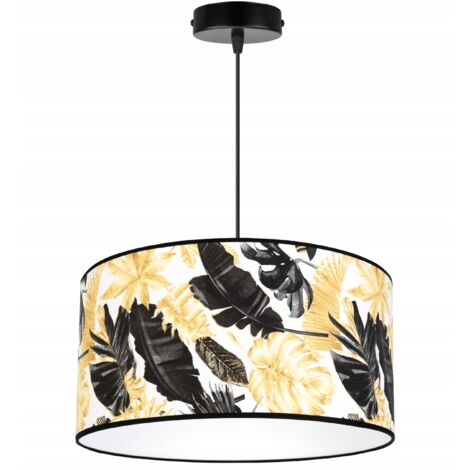 LED-Hängeleuchte mit goldenem Blumenschirm (1/5)
