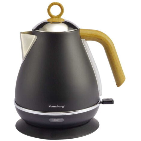 KLAUSBERG KB-7706 1,7L Edelstahl Wasserkocher, schwarz