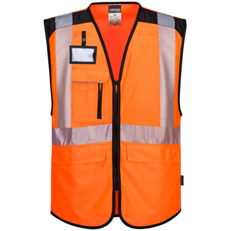 PW3 Executive Warnweste (Orange/Schwarz, XXL)