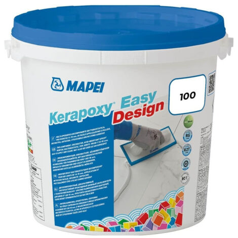 Mapei Kerapoxy Easy Design Zweikomponenten-Epoxidharzmörtel, dekorativ, säure- und schimmelbeständig für Boden und Wand (MAPXED3