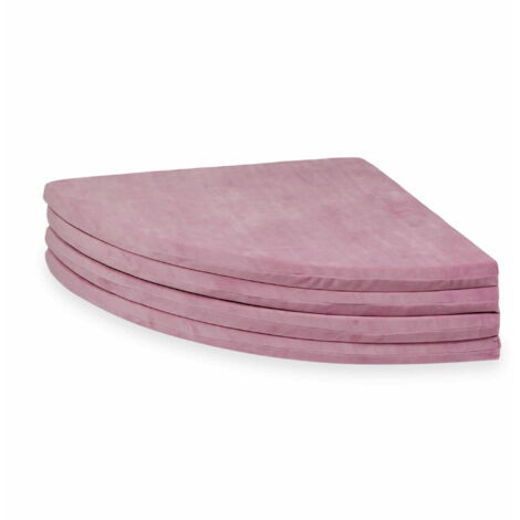 Spielmatte 160cm für Kinder, rund, faltbar, Velvet Soft, Pink (1/4)