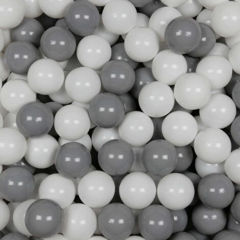 Spielbälle ø7cm 100Stk weiß, grau (1/3)