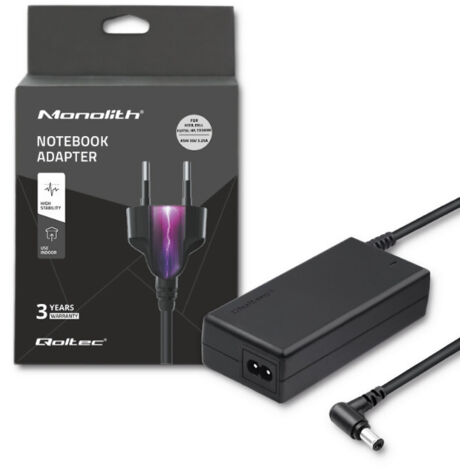Qoltec Laptop-Netzteil 65W  20V  3,25A  5,52,5  + Stromkabel (1/5)