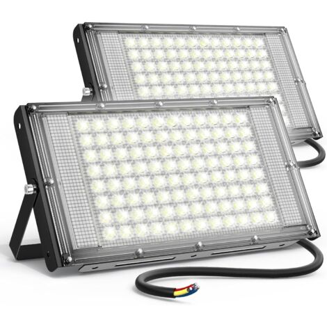 LED-Außenstrahler 40W 2 Stk. Ultrahell 6000K 4100LM IP66