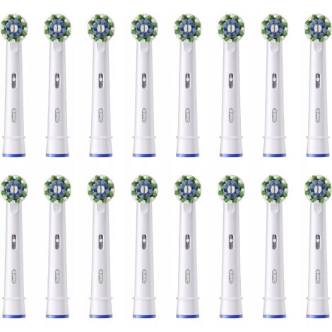 16x Oral-B Pro Cross Action elektrische Zahnbürstenköpfe weiß 100%