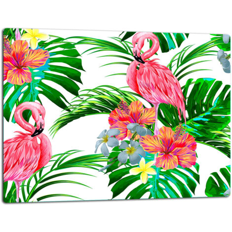 Glasschild Schneidebrett 52x40 Flamingo (1/5)