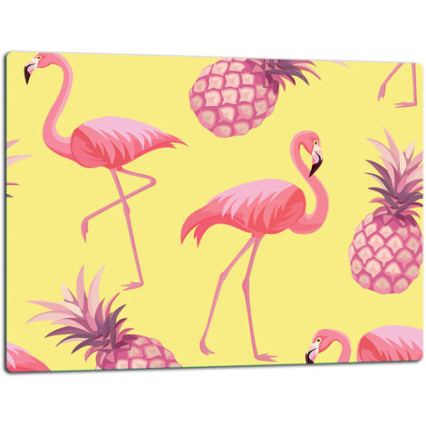 GlassplattenschneideBrett 52x40 Flamingos (1/5)
