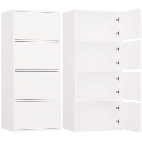 ALMA – Kommode mit 4 Türen für Schlafzimmer – 50x119x40 cm – Weiß
