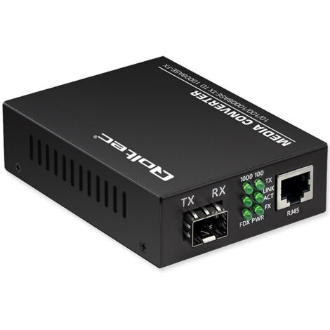 Qoltec Bidirektionaler Medienkonverter SWITCH Ethernet 1x RJ45 1x SFP 1000Mb/s
