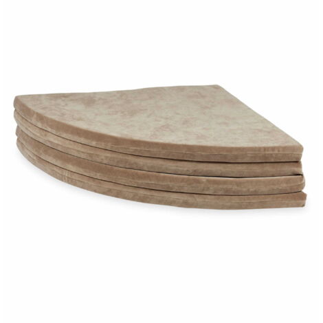Spielmatte 160cm für Kinder, rund, faltbar, Velvet Soft, Dunkelbeige